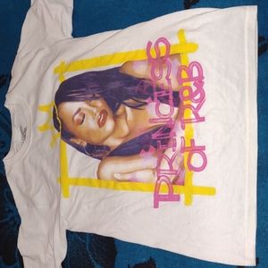 White shirt. Size small